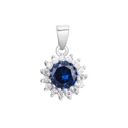 Pandantiv argint cu piatra albastra DiAmanti Z1101C_BL-DIA (Argint 925‰ 1,3 g.)